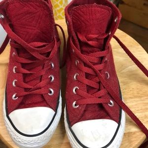 Converse Red Knit High Top EUR 37.5
